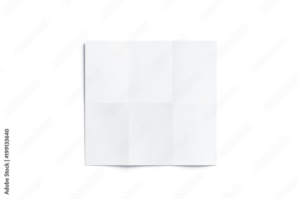 Blank white chart booklet mockup, opened, 3d rendering. Blank white