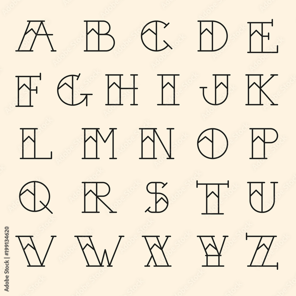 Vetor de Old school tattoo alphabet. Vector. Letters Tattoo Traditional ...