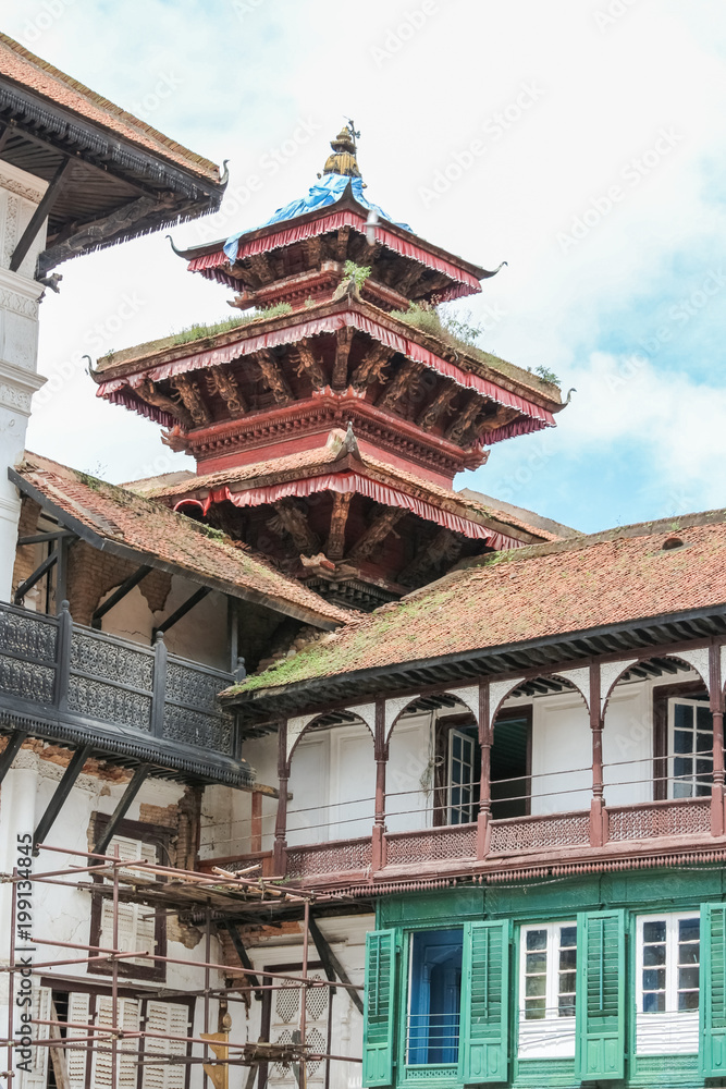 Building detail in Patan Durbar Square Kathmandu, Nepal
