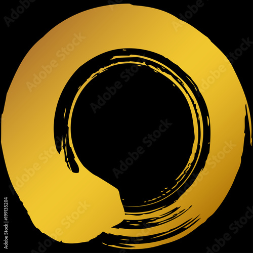 丸　円　金　筆文字
