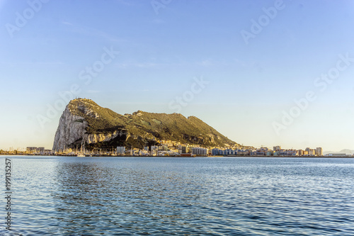 Gibraltar Rock viewed from Andalusia, Spain