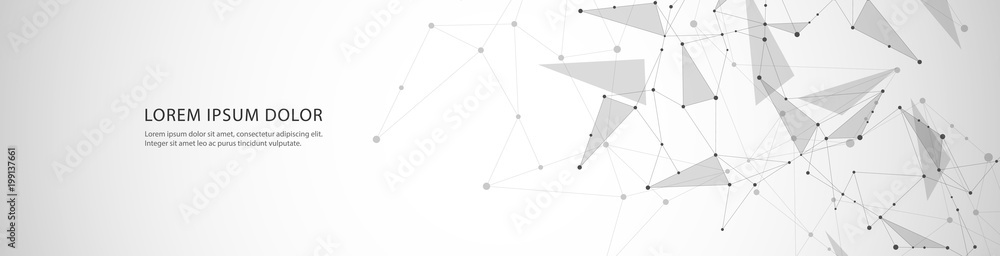 Vector banner design, global connection with lines and dots Vector banner design, global connection with lines and dots