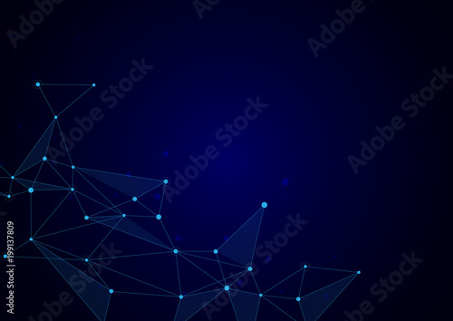 Abstract connection background with lines and dots © Kingline