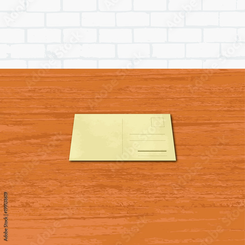 Postcard Old on Table by the Wall 01 - 11OYp13WdWbg