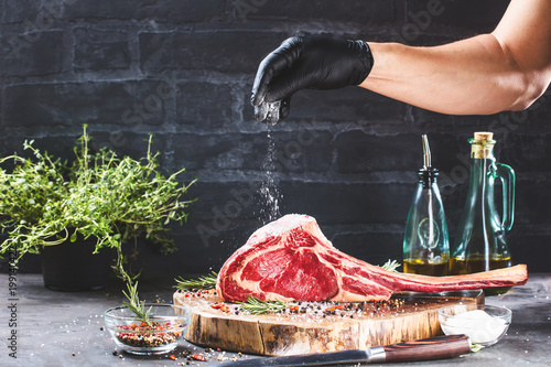 Cuadro en lienzo Tomahawk Steak (grillzeit)