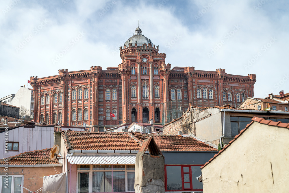 Exterior view of the Phanar Greek Orthodox Collage in Balat, Istanbul, Turkey