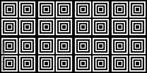 Geometric abstract seamless pattern. Squares, grid. Black white. Vector illustration.