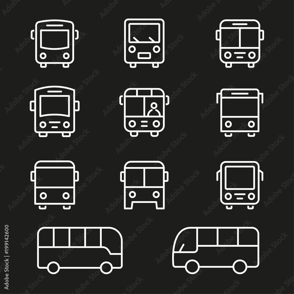 Bus line vector icon. Editable stroke. Bus line vector icon. Editable stroke.