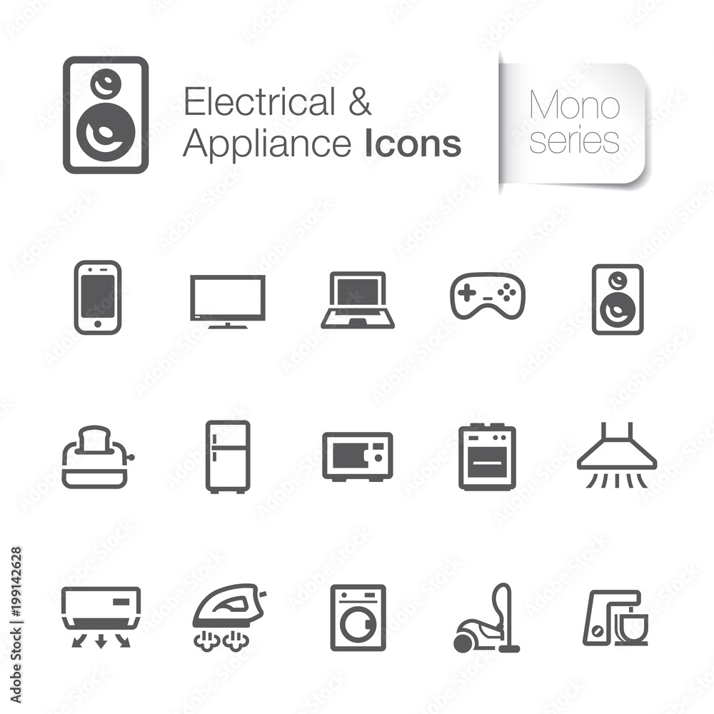 Home appliance & electrical icon