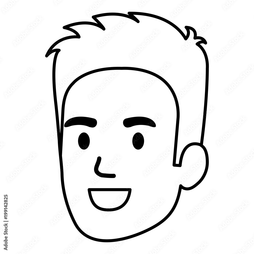 young man head avatar character vector illustration design young man head avatar character vector illustration design