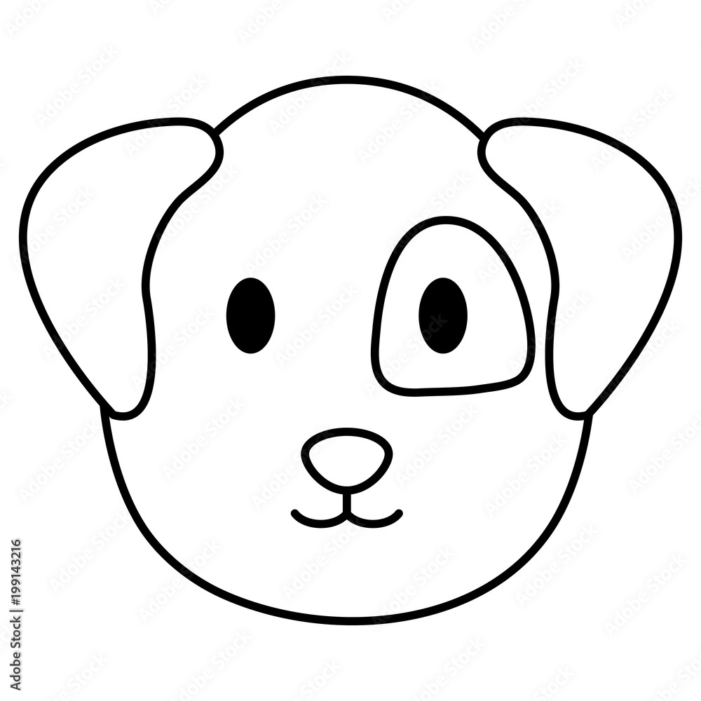 cute dog head pet friendly vector illustration design cute dog head pet friendly vector illustration design