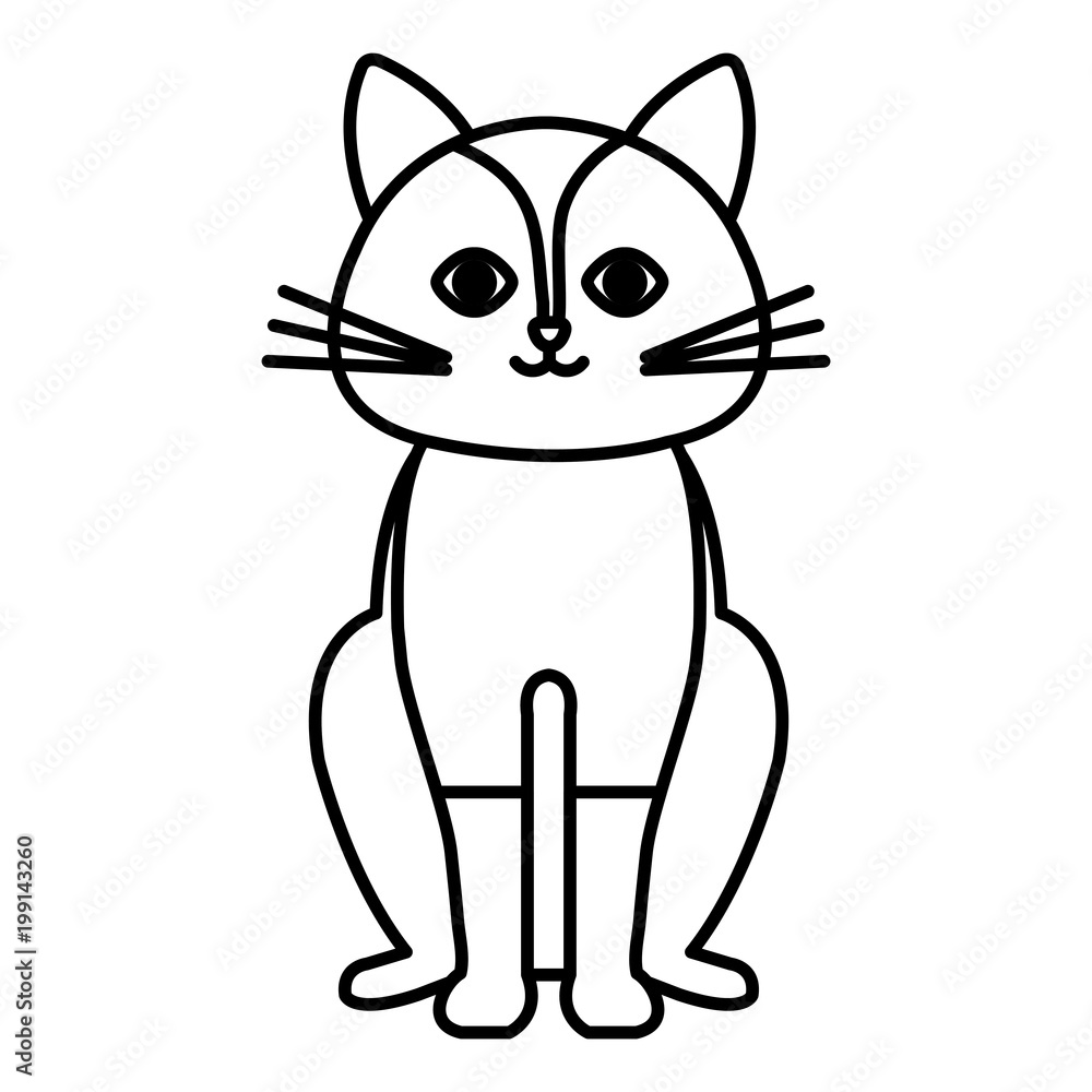 cute cat pet friendly vector illustration design cute cat pet friendly vector illustration design