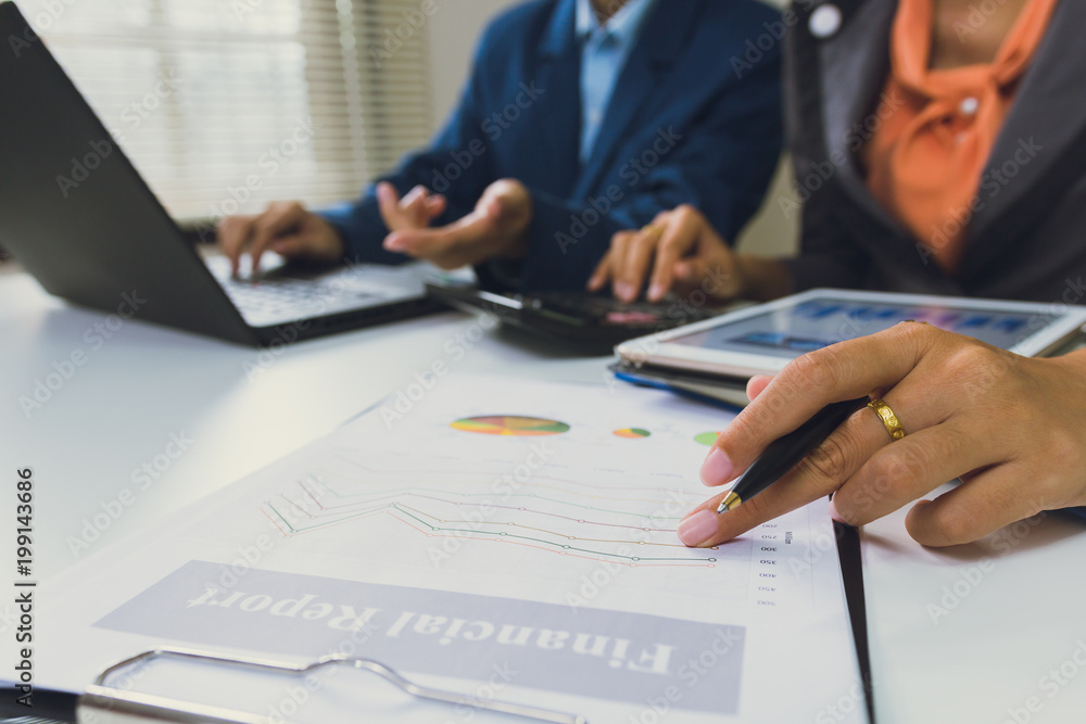 Business team meeting present the project.professional investor working the project. Concept business and finance Business team meeting present the project.professional investor working the project. Concept business and finance