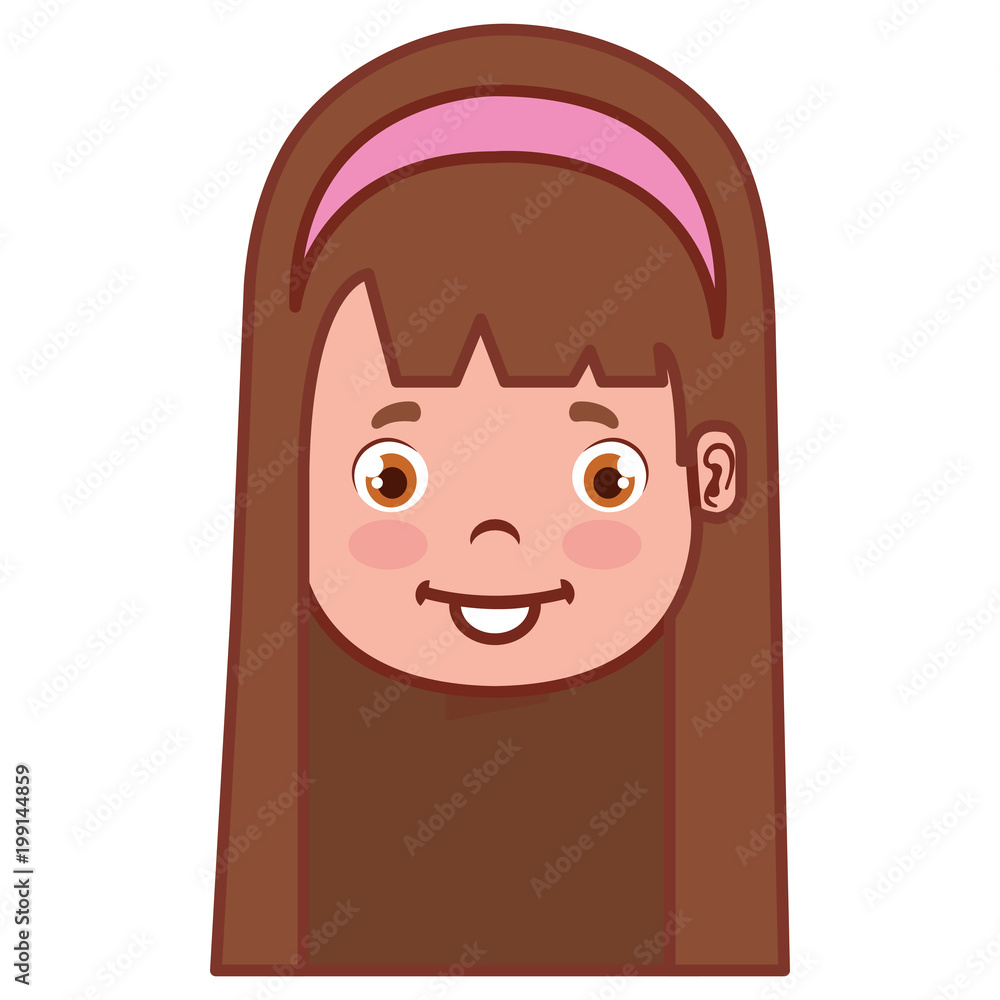 little girl head icon vector illustration design little girl head icon vector illustration design