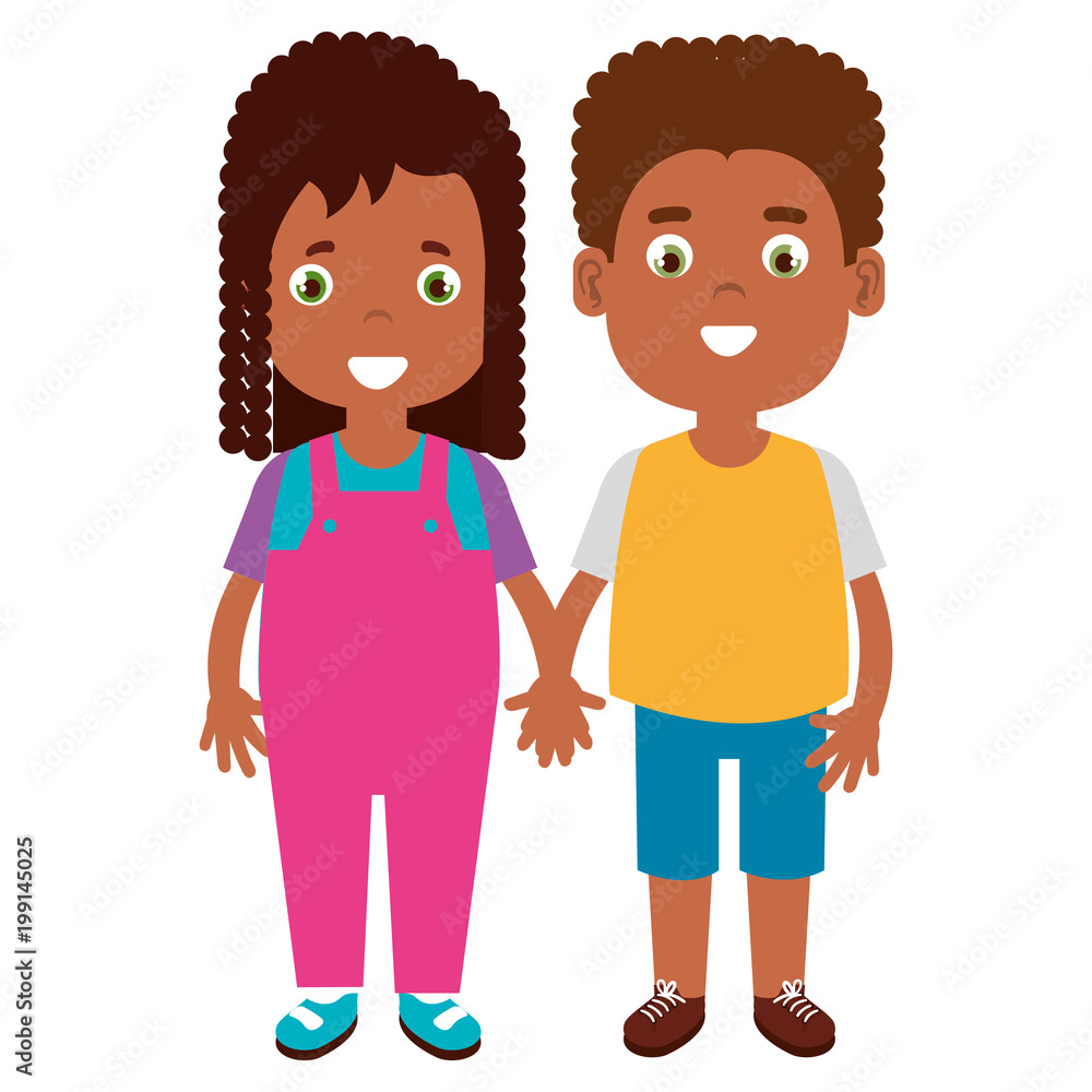 happy little couple characters vector illustration design happy little couple characters vector illustration design