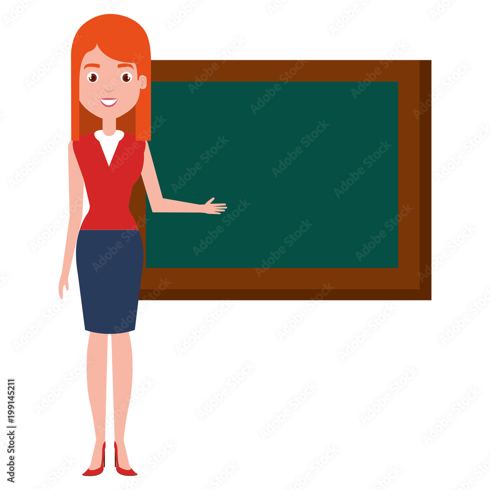teacher with chalkboard character vector illustration design teacher with chalkboard character vector illustration design
