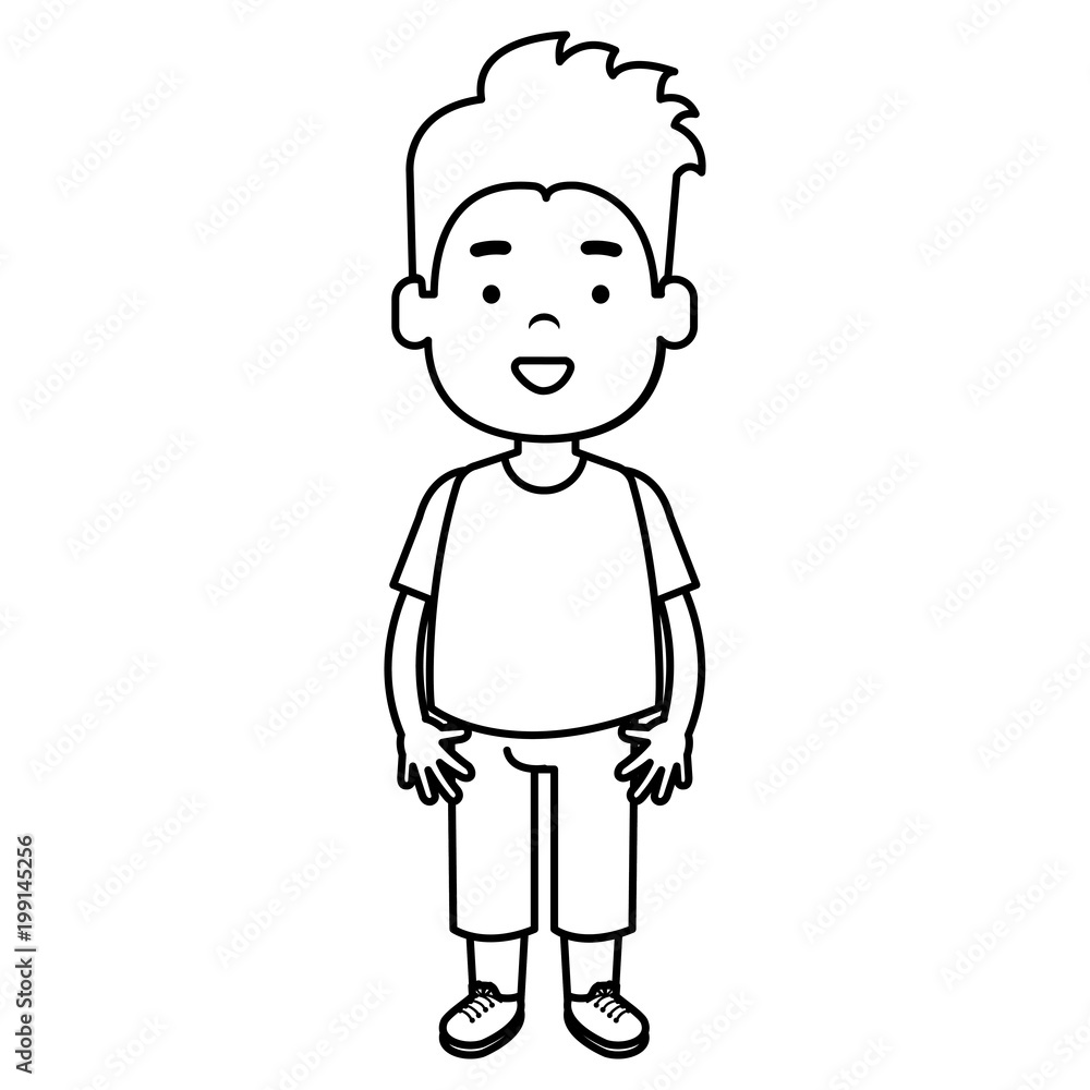 happy little boy character vector illustration design happy little boy character vector illustration design
