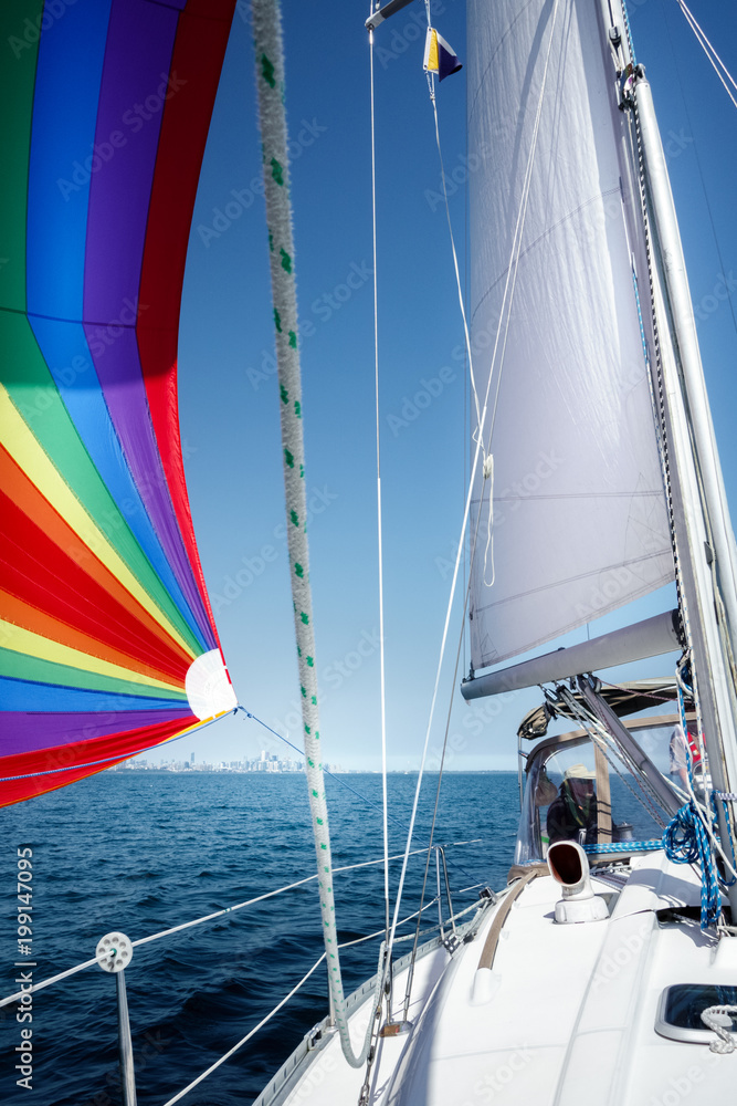Fototapeta premium Sailboat and seascape