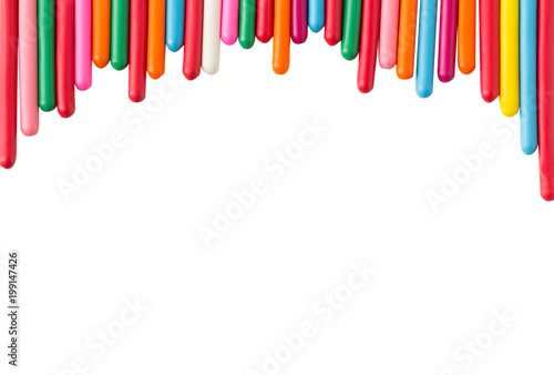 long balloons isolate on white background, twist balloons for kids, backdrop for kid activity