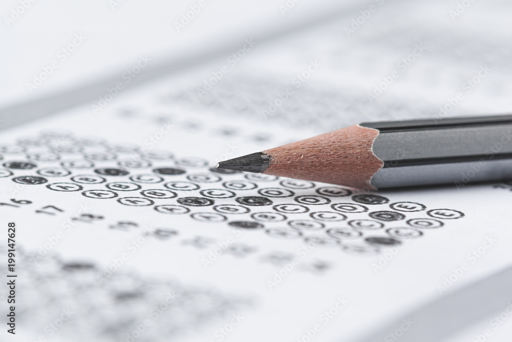 Test score sheet with answers Test score sheet with answers