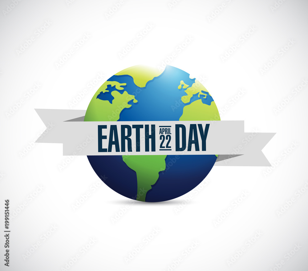 earth day sign stamp Illustrator. design graphic. isolated