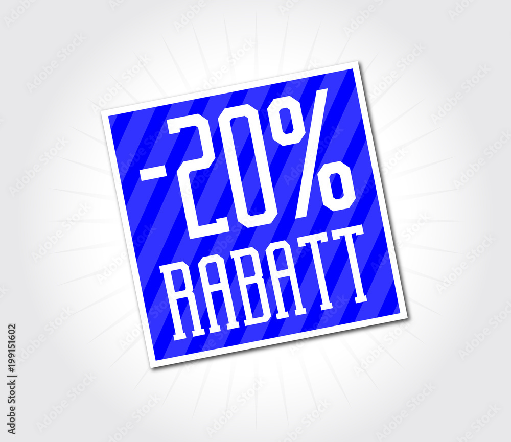 20% Rabatt Vektor