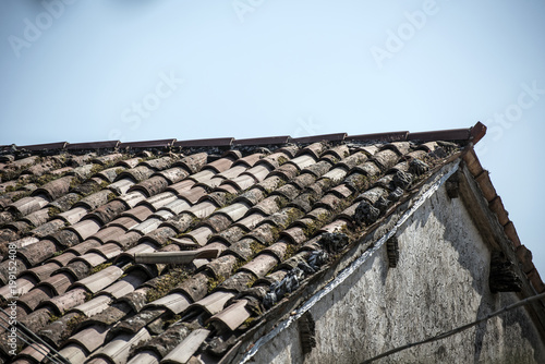 roof with old tiles