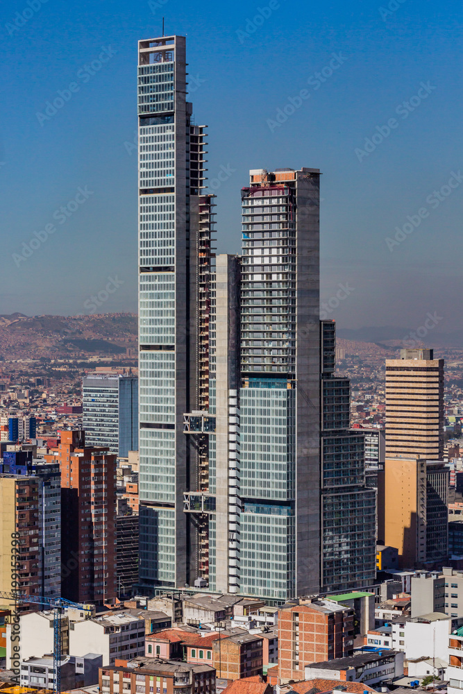 Naklejka premium Bogota Skyline cityscape capital city of Colombia South America