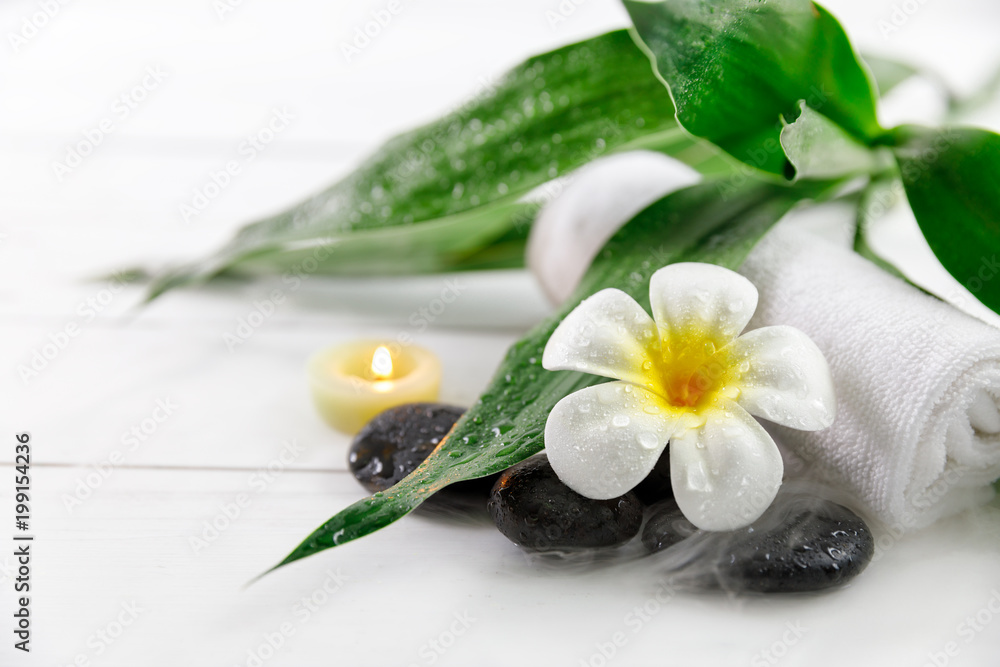 spa concept with candle, stone, flower and bamboo, relaxation spa concept with candle, stone, flower and bamboo, relaxation