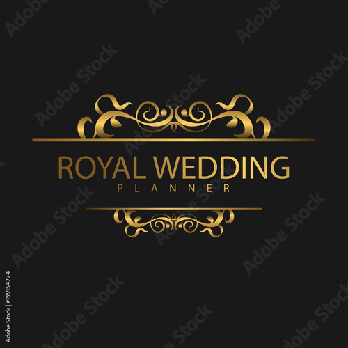 Logo Luxury with Golden Color