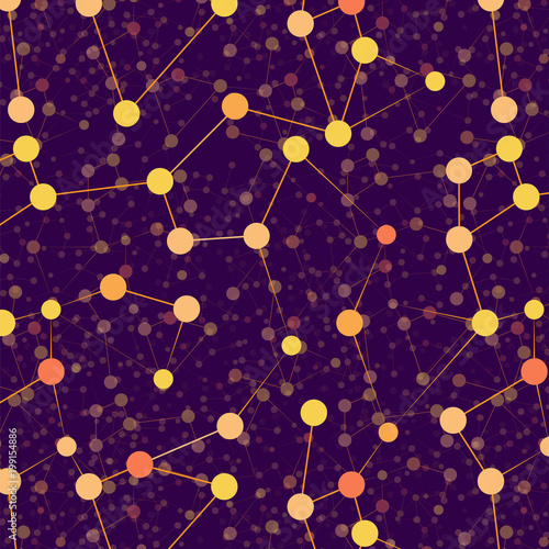 Molecule connection background pattern