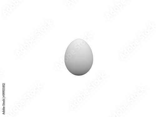 Egg with texture on white isolate