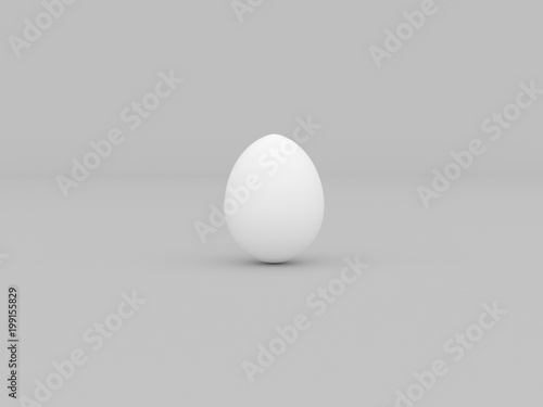 Egg on gray background with shadows