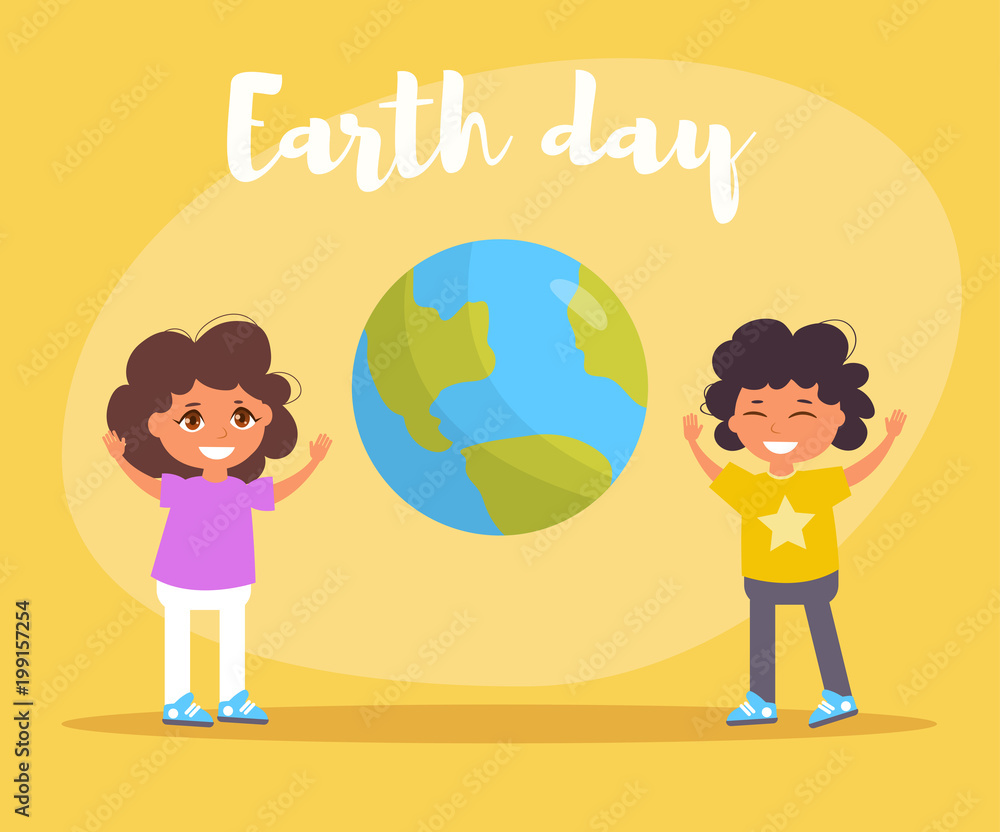 Earth day Vector. Cartoon. Earth day Vector. Cartoon.