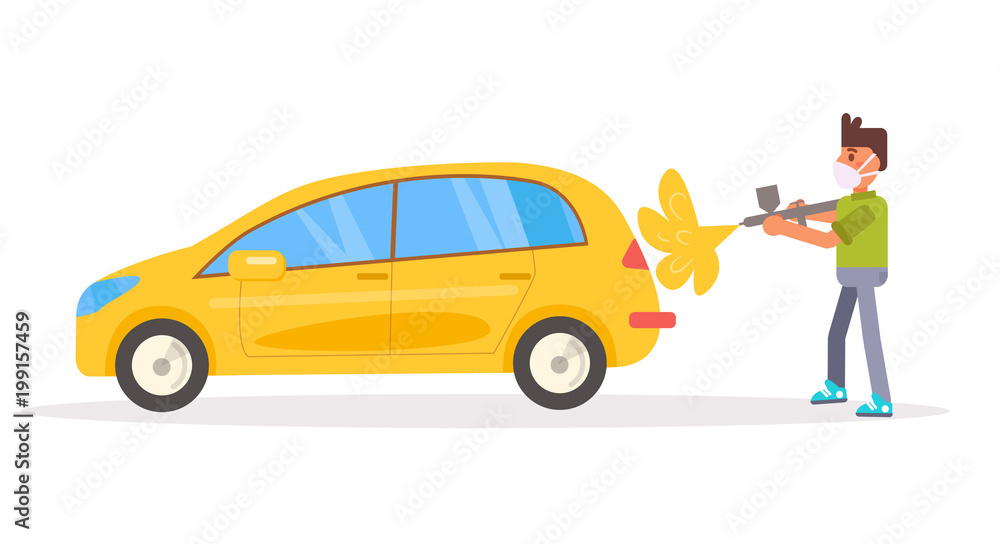 Painting car . Aerography Vector Painting car . Aerography Vector