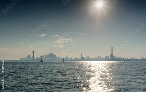 Photography City skyline and Lake Ontario