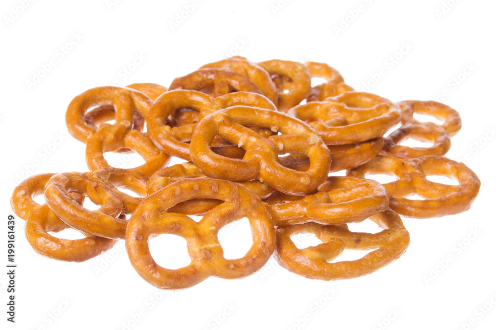 Group of pretzels isolated on white background Group of pretzels isolated on white background