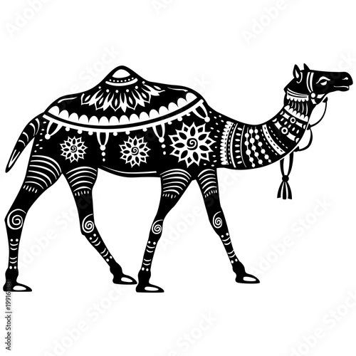 Fototapeta Naklejka Na Ścianę i Meble -  The stylized figure of decorative Camel