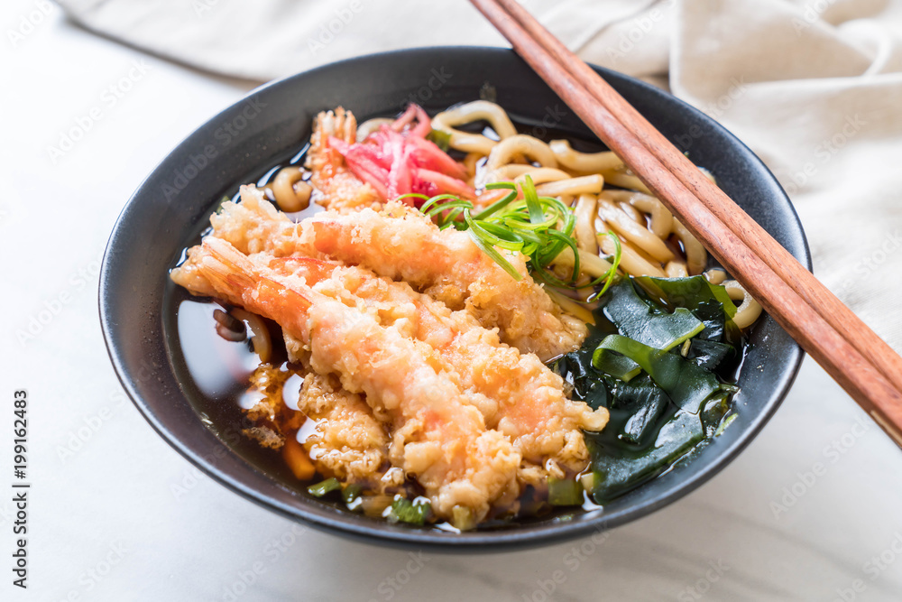 udon ramen noodles with shrimps tempura udon ramen noodles with shrimps tempura