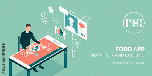 Food app and healthy meal