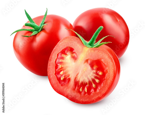 Tomato. With clipping path.