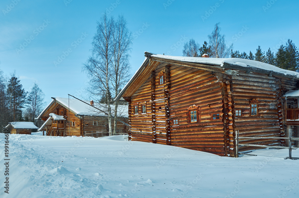 Russian Traditional wooden peasant house Russian Traditional wooden peasant house