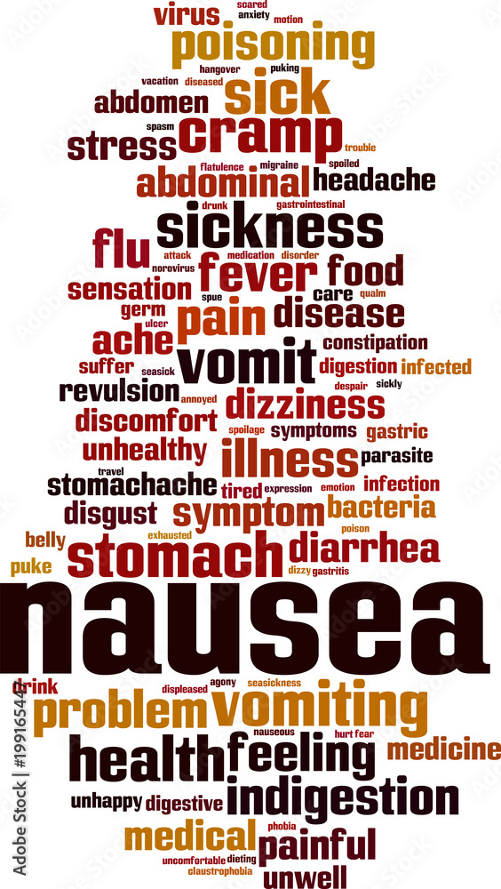 Obraz premium Nausea word cloud
