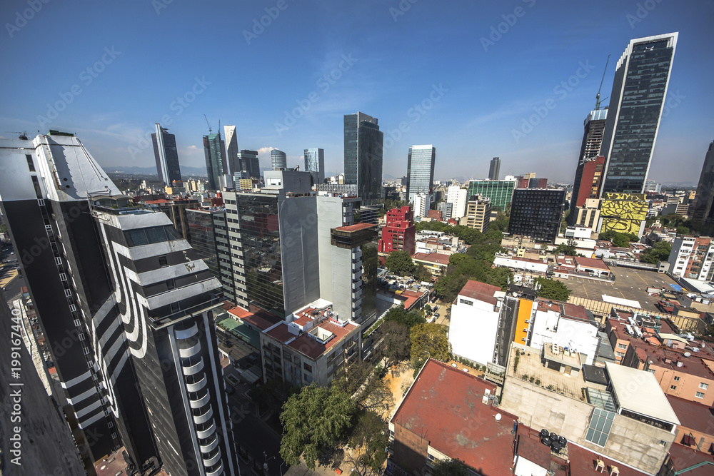 Naklejka premium Paseo de La Reforma Square - Mexico City, Mexico