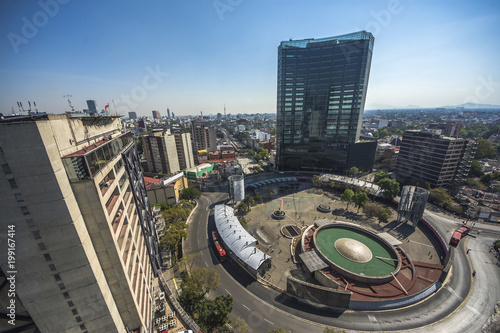 Aerial view of apartment buildings in the Coyacan and Insurgentes area photo