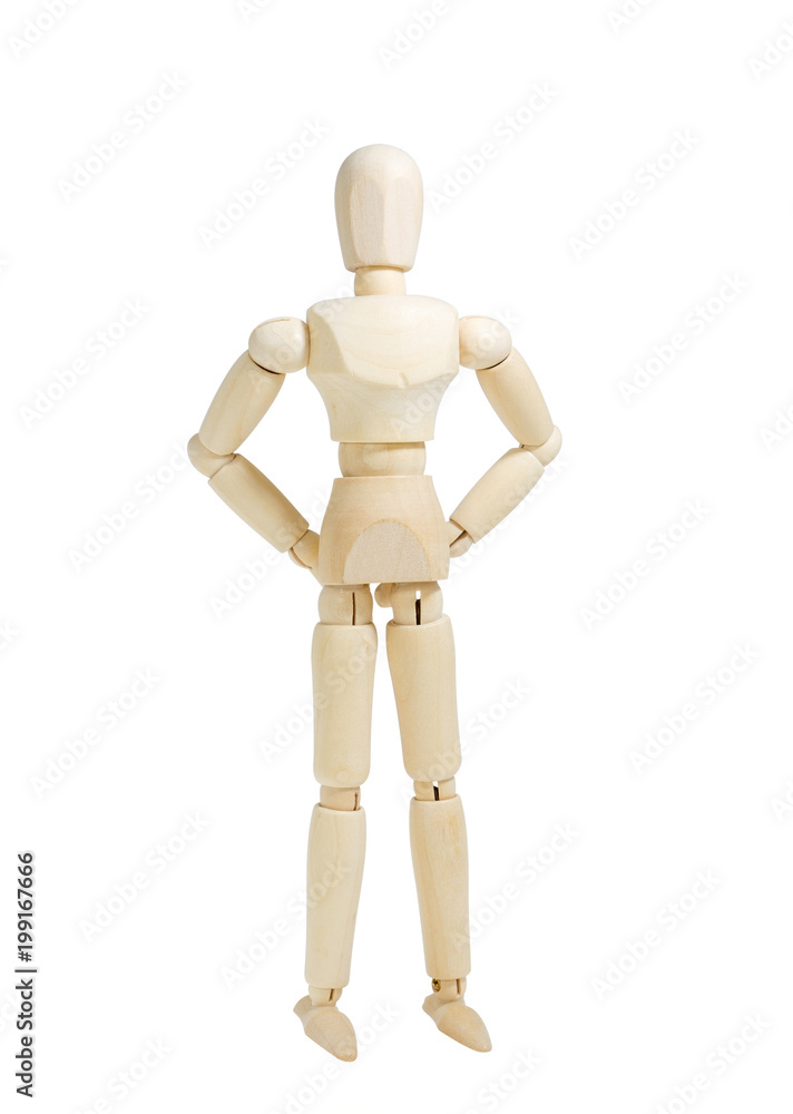 Wooden mannequin. Wooden mannequin.