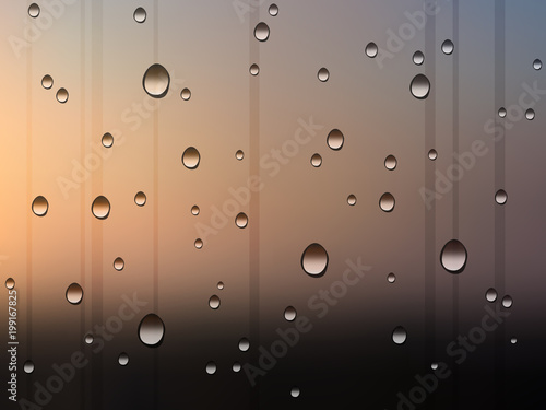 water drops on window after...