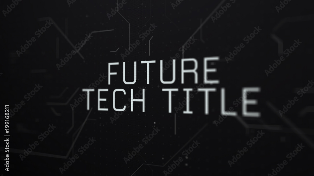 Tech Style Title Futuristic Tech Glitch Title Stock Template | Adobe Stock