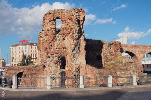 Ruins of ancient castle (Rocca Galliera). Bologna, Emilia-Romagna, Italy	