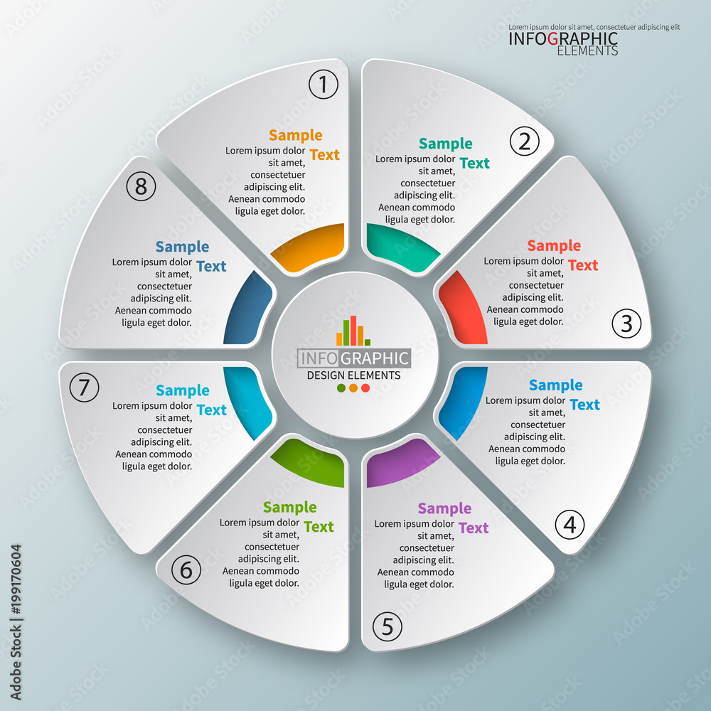 Fototapeta premium Abstract 3D Paper Infographics